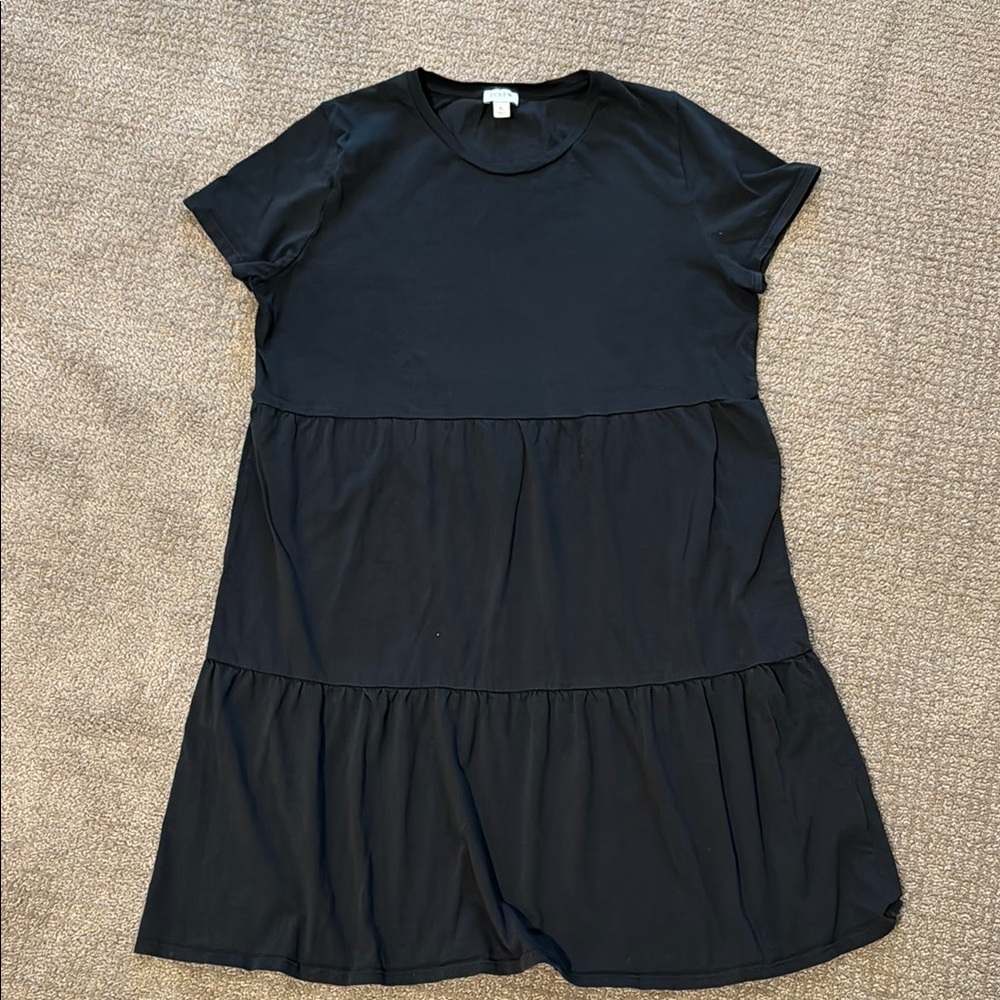 J. Crew Factory Black Tiered Dress